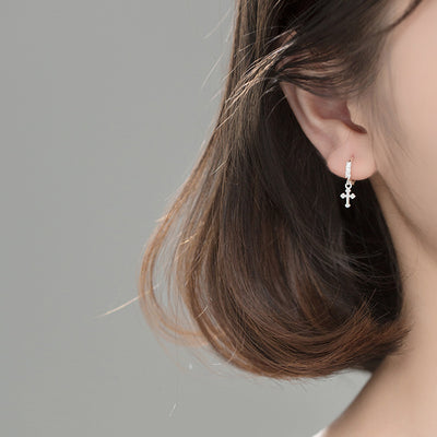 Aretes Cruzados Brillantes de Temperamento Dulce - Image 10