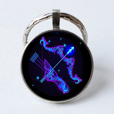 Llavero Gema de Tiempo de los 12 Signos del Zodiaco 25mm en Metal - Image 20