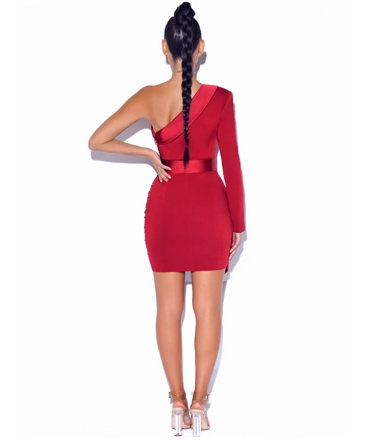 Vestido Rojo con Lentejuelas y Paneles - Image 4