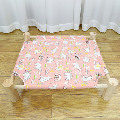 Cama de Camping de Madera para Gatos con Arenero Integrado - Image 28