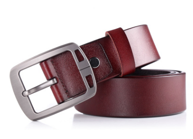 Cinturón de Cuero Retro para Hombre con Hebilla Plateada Estilo Japonés - Image 3