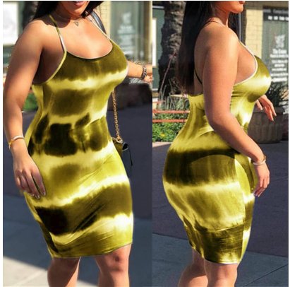 Vestido de Tirantes con Cuello Redondo y Estampado Tie-Dye - Image 29