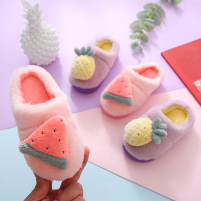 Pantuflas de Algodón Infantiles con Diseño de Frutas