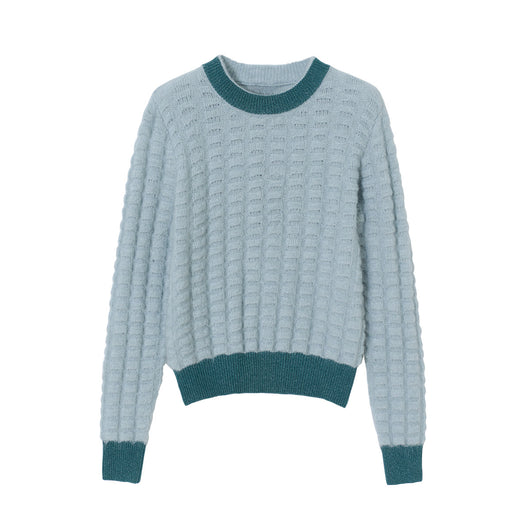 Suéter Retro de Combinación de Colores para Mujer - Image 4