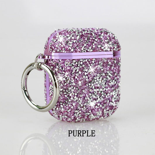 Estuche de Auriculares Bluetooth de Lujo con Incrustaciones de Diamantes - Image 3