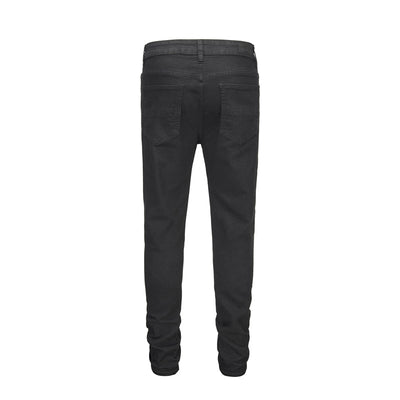 Pantalones Vaqueros Rotos con Detalles de Pintura y Tachuelas - Image 4