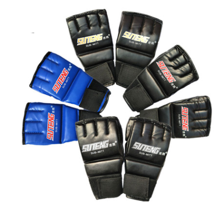 Guantes de Boxeo con Dedos Punzantes de Cuero Transpirable