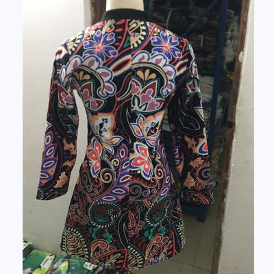 Chaqueta Larga Estampada de Manga Larga para Mujer - Image 6