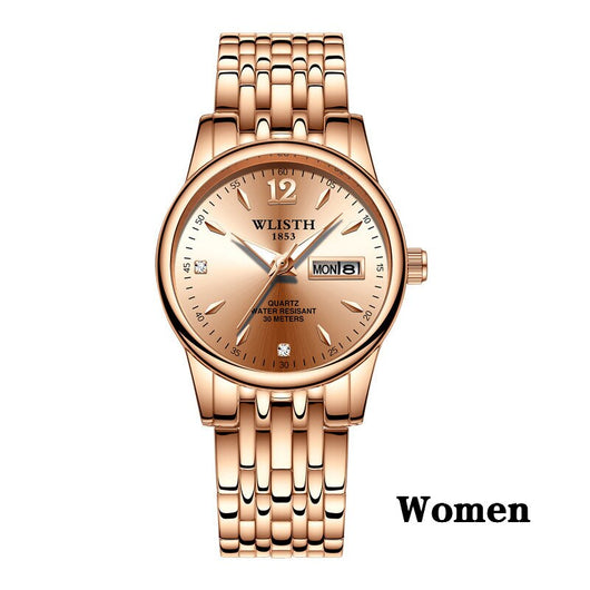 Reloj de Moda para Mujer Oro Rosa - Acero Inoxidable WLISTH con Calendario - Image 2