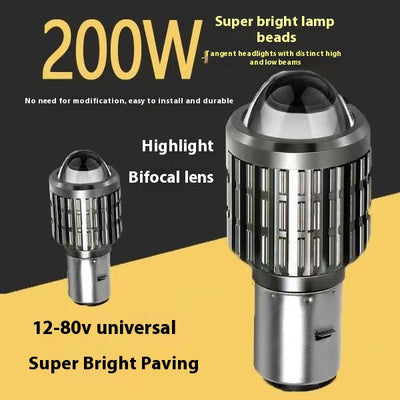 Faro Doble LED Amarillo y Blanco para Motocicleta y Auto Eléctrico con Lente - Image 9