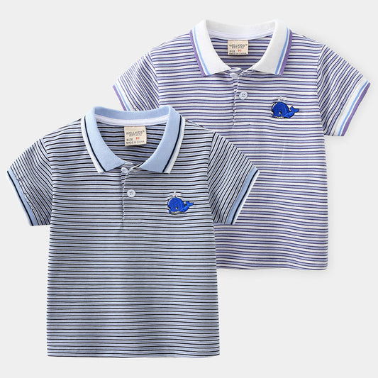 Playera Infantil de Rayas con Estampado Animado