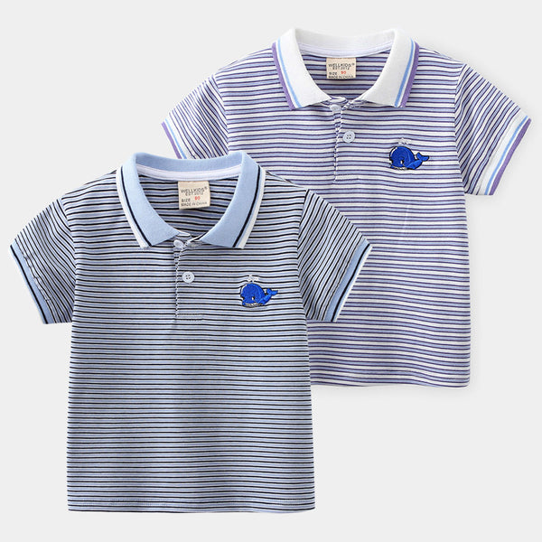 Playera Infantil de Rayas con Estampado Animado