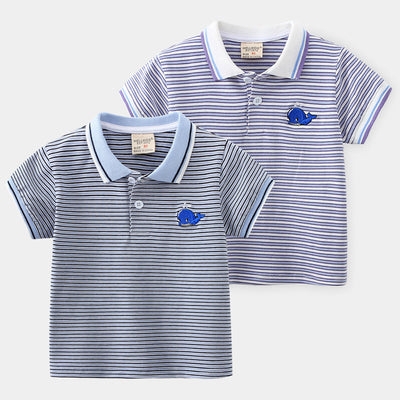Playera Infantil de Rayas con Estampado Animado