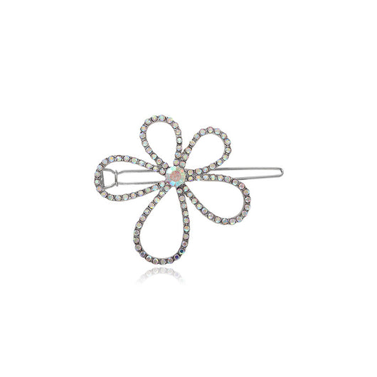 Pasador de Cabello con Flor de Diamantes y Encaje Hueco - Image 11