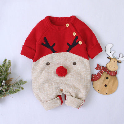Pijama navideño unisex con estampado de reno para niños y niñas - Image 16