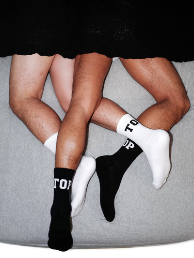 Calcetines Deportivos Blancos y Negros para Hombre