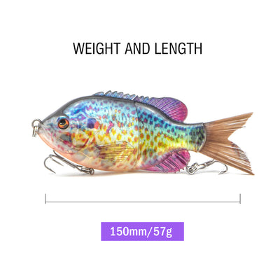 Cebo Artificial Transparente Luya Sunfish - Simulación Realista para Pesca - Image 14