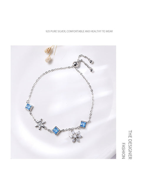 Pulsera Copo de Nieve Mujer Plata 925 con Diamantes - Image 3