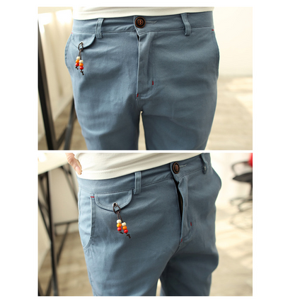 Pantalones Casuales Slim Fit Harem para Hombre - Estilo Coreano - Image 11