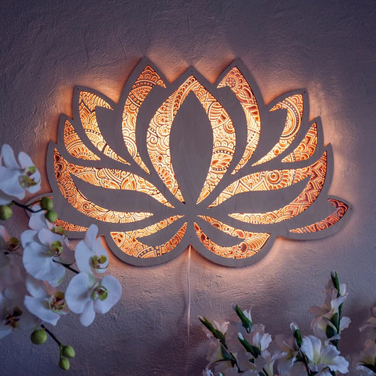 Luz Nocturna Mandala para Yoga - Lámpara Atmosférica Relajante