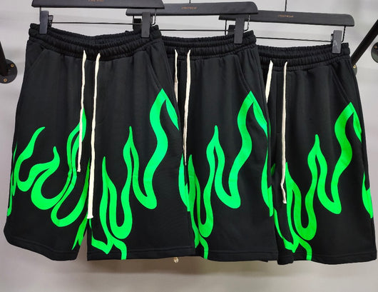 Shorts Deportivos Verde Neón para Exteriores - Image 3