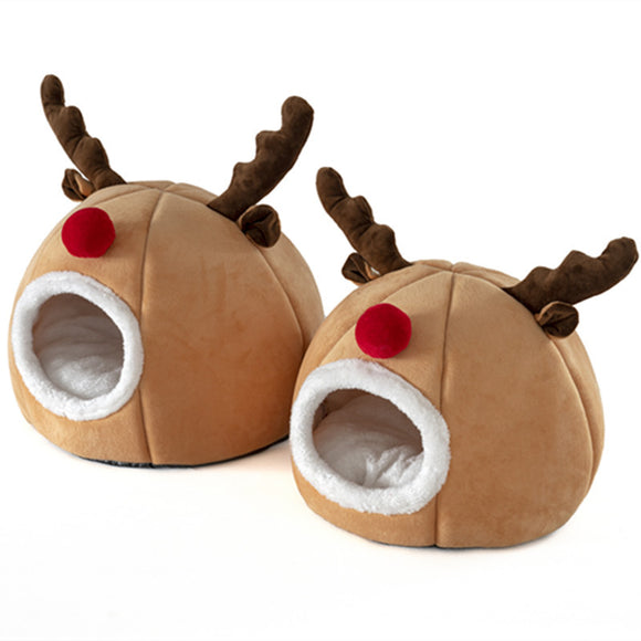 Casita Tienda para Mascotas Reno Navideño