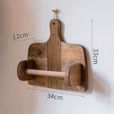 Dispensador de Papel Tissue de Madera Rústica para Cocina - Image 6
