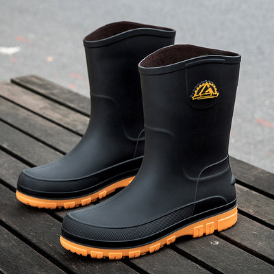 Botas de Lluvia Impermeables para Hombre con Tubo Medio y Suela Antideslizante - Image 8