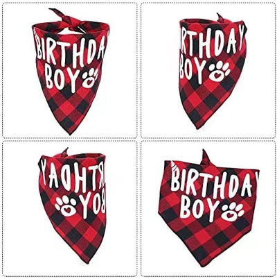 Pañuelo Triangular Escocés para Cumpleaños de Mascotas - Image 9