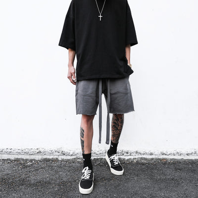 Shorts Casuales para Hombre con Bordes Crudos y Diseño Moderno - Image 8