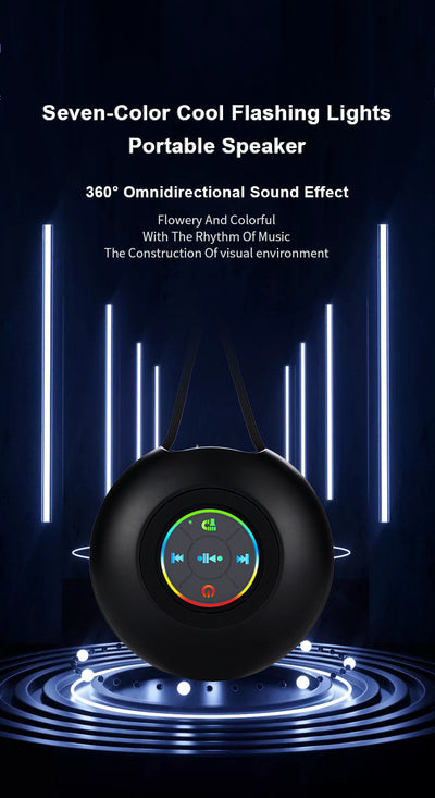 Parlante Bluetooth Portátil Impermeable con Luces LED Multicolor - Image 8