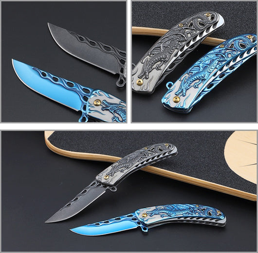 Cuchillo Táctico Plegable de Acero Inoxidable para Camping y Defensa Personal - Image 14