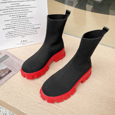 Botas Casuales de Caña Corta con Punta Redonda para Mujer - Image 2
