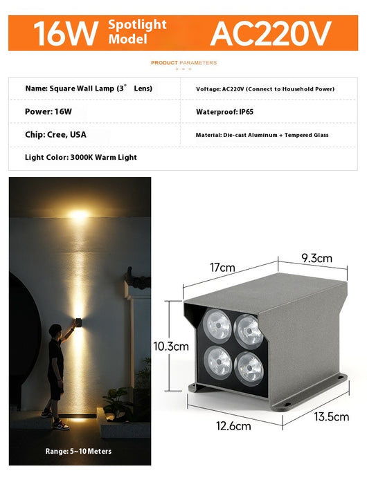 Lámpara de Pared Exterior Doble Cabezal IP65 - Iluminación Impermeable para Fachada - Image 6