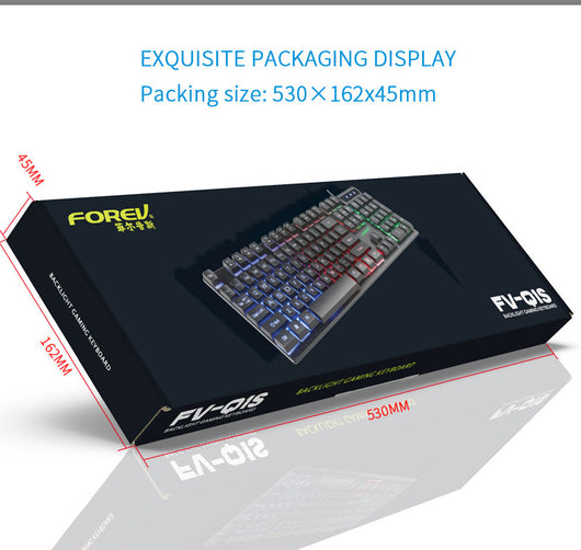 Teclado Retroiluminado 104 Teclas para Gamers con Ratón Portátil - Image 14