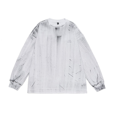 Camiseta Casual de Manga Larga para Hombre con Diseño Artístico Splash - Image 25