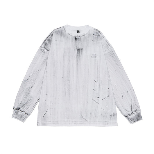 Camiseta Casual de Manga Larga para Hombre con Diseño Artístico Splash - Image 25