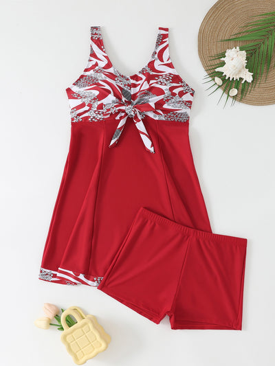 Traje de Baño Tankini Deportivo con Falda y Shorts Integrados - Image 34