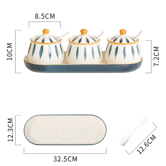 Juego de Recipientes de Cerámica para Condimentos de Cocina - Image 4