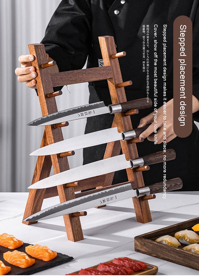 Soporte para Cuchillos de Madera Sapele - Organizador de Cocina Premium - Image 20