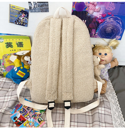 Mochila de Viaje Estilo Occidental con Gran Capacidad y Acabado Peluche - Image 13