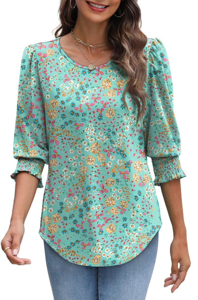 Blusa Suelta Casual con Estampado y Cuello Redondo para Mujer - Image 30