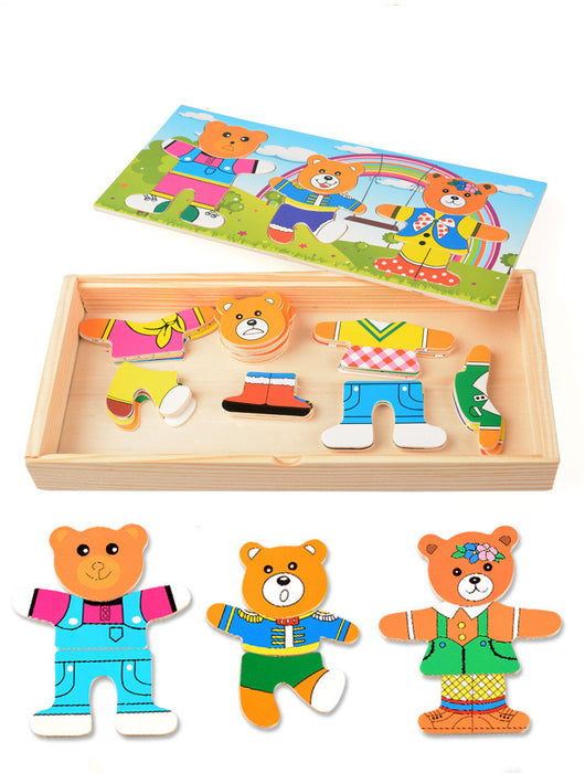 Oso de Madera para Vestir - Puzzle Educativo Infantil - Image 6