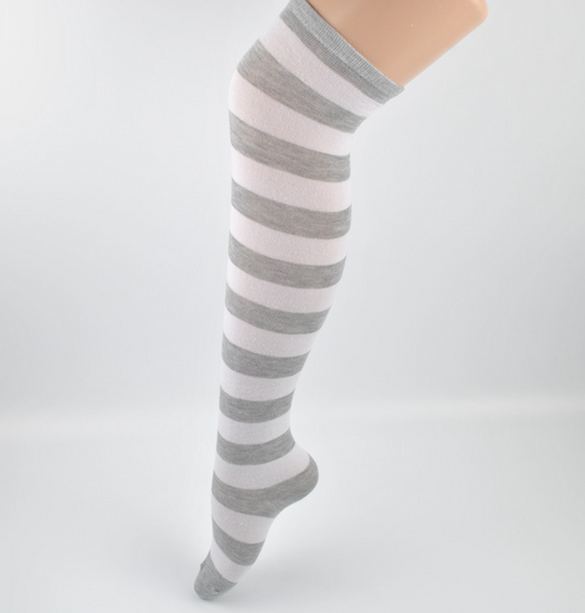 Calcetines Muslos Altos Japoneses a Rayas para Mujer - Image 40