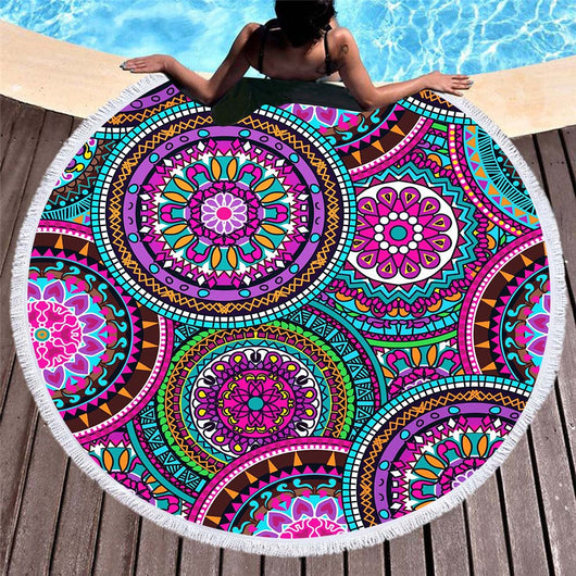 Toalla de Playa Circular Microfibra con Impresión Digital - Image 6