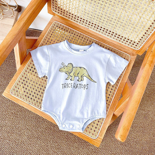 Enterizo Triangular con Estampado de Dinosaurio Bebé - Image 3