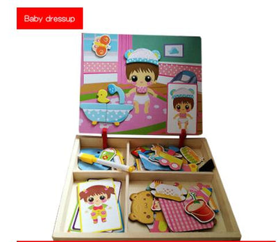 Juego Magnético Montessori con Caja Puzzle de Madera y Dibujos Educativos - Image 10