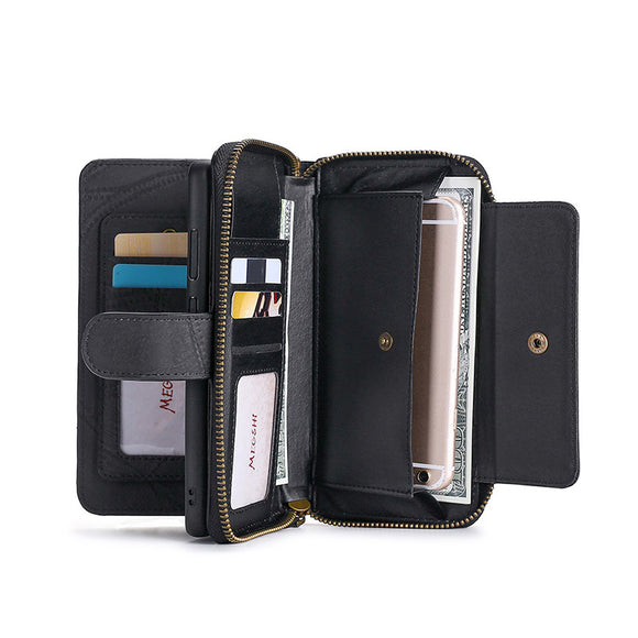 Funda de Cuero para Teléfono con Compartimentos para Tarjetas