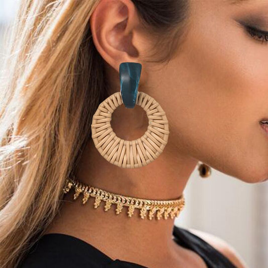 Aretes Vintage de Estilo Coreano para Mujer