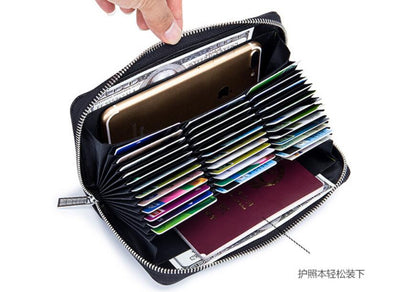 Billetera Larga de Cuero Genuino para Hombre con Protección RFID y 36 Compartimentos - Image 5